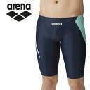お買い得スペシャルプライス メール便送料無料 アリーナ 水泳 レーシングスパッツ(ハーフレッグ) メンズ FAR-3555M-NYMT