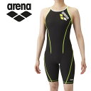 お買い得スペシャルプライス メール便送料無料 アリーナ 水泳 トレーニングワンピーススパッツ(オープンバック・ハーフレッグ) レディース SAR-4103W-B...