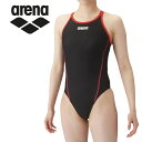 お買い得スペシャルプライス メール便送料無料 アリーナ 水泳 トレーニングワンピース(オープンバック) レディース SAR-4106W-BKRD