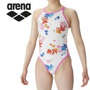 【GW期間限定店内ポイント最大20倍 5/7 9:59迄】 メール便送料無料 アリーナ 水泳 トレーニングワンピース(オープンバック) レディース SAR-41...