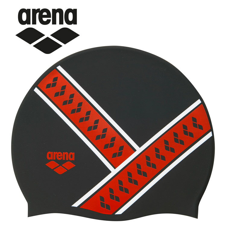 【0のつく日＆マラソン限定店内ポイント最大20倍(3/26 1:59迄)】 お買い得スペシャルプライス メール便送料無料 アリーナ arena シリコーンキャップ AS5FSC22U-BKRD メンズ レディース