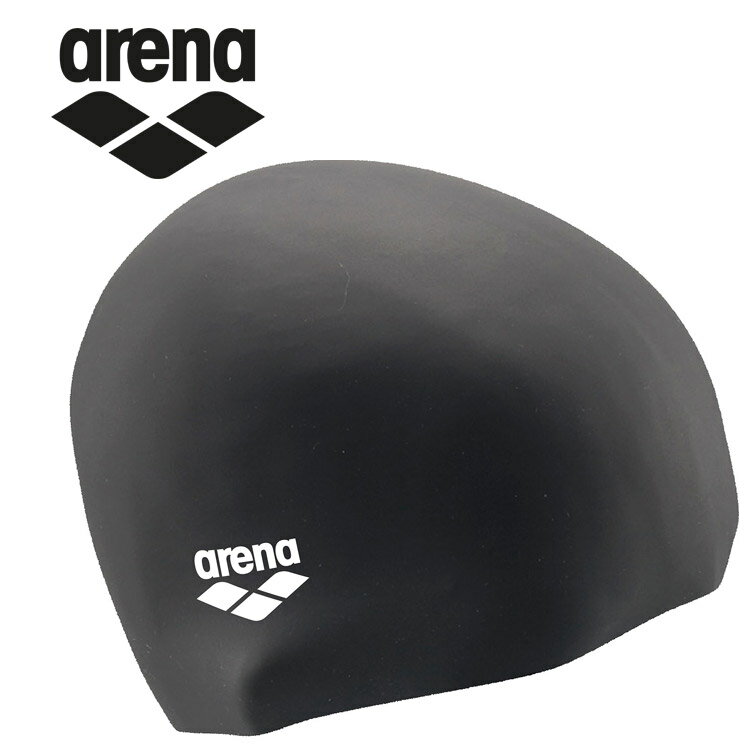 Swimming Caps - お買い得スペシャルプライス メール便送料無料 アリーナ 水泳 シリコーンキャップ(ドーム型) メンズ レディース AS5SSC12U-BKWH