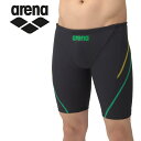 お買い得スペシャルプライス メール便送料無料 アリーナ 水泳 トレーニングスパッツ(ハーフレッグ) ボーイズ AS5SWM00B-BKGR