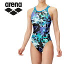 お買い得スペシャルプライス メール便送料無料 アリーナ 水泳 トレーニングワンピース(オープンバック) ウィメンズ AS5SWM06L-BKBL