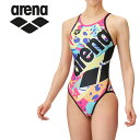 お買い得スペシャルプライス メール便送料無料 アリーナ 水泳 トレーニングワンピース(オープンバック) ウィメンズ AS5SWM22L-BK04