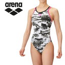 お買い得スペシャルプライス メール便送料無料 アリーナ 水泳 トレーニングワンピース(オープンバック) ウィメンズ AS5SWM26L-WHBK