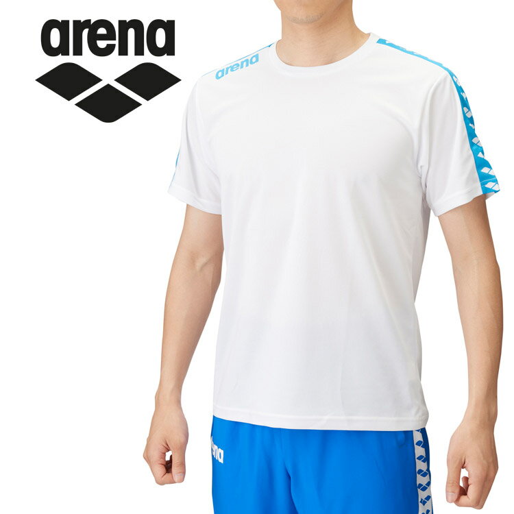 【0のつく日＆マラソン限定店内ポイント最大20倍(3/26 1:59迄)】 お買い得スペシャルプライス メール便送料無料 アリーナ arena Tシャツ AS6SHT10U-WHBL メンズ レディース