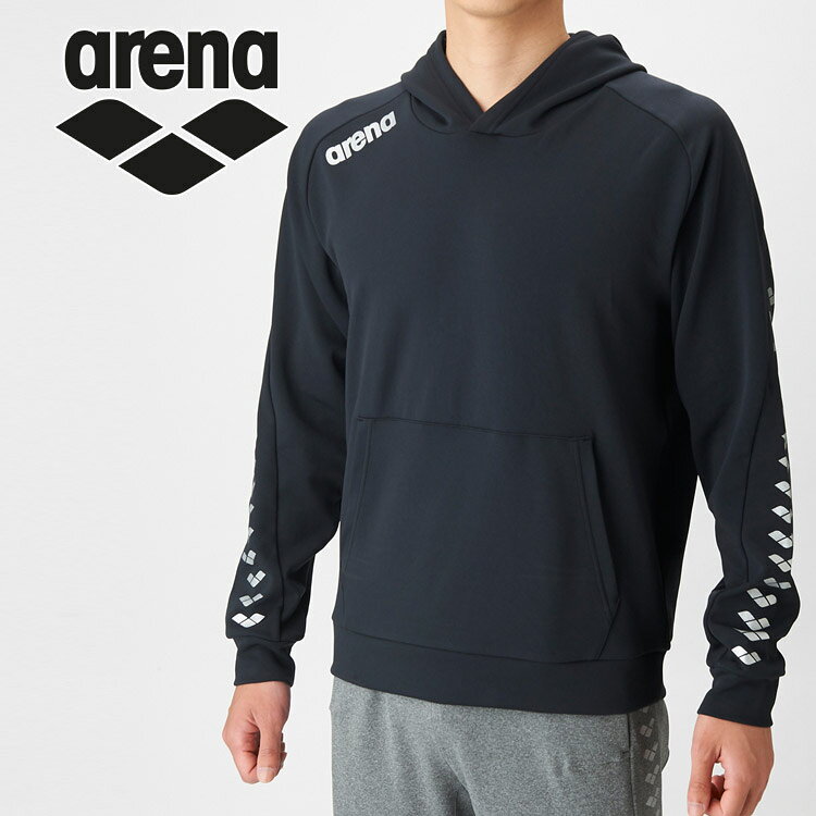 【0のつく日＆マラソン限定店内ポイント最大20倍(3/26 1:59迄)】 お買い得スペシャルプライス アリーナ arena スウェットパーカー AS6SSW30U-BK01 メンズ レディース