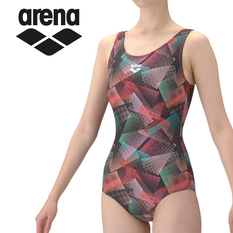 Rakuten - 【3日間限定店内ポイント最大20倍(4/18 00:00〜4/20 23:59迄)】お買い得スペシャルプライス メール便送料無料 アリーナ arena フィットネスワンピース Uバック 差し込みパッド AS6SWF20L-RDBK レディース