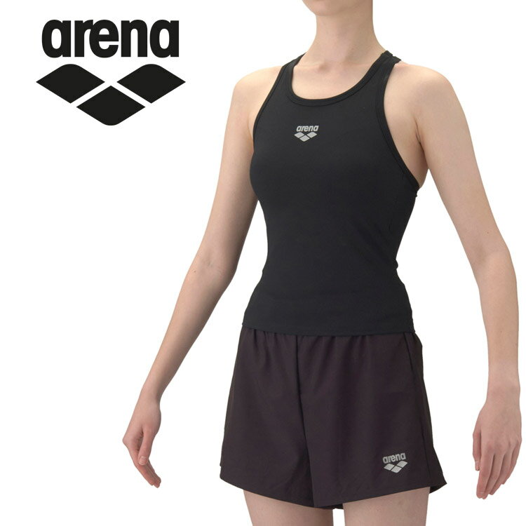  お買い得スペシャルプライス メール便送料無料 アリーナ arena フィットネスセパレート Yバック ミドルレッグ 差し込みパッド AS6SWF49L-BKBK レディース