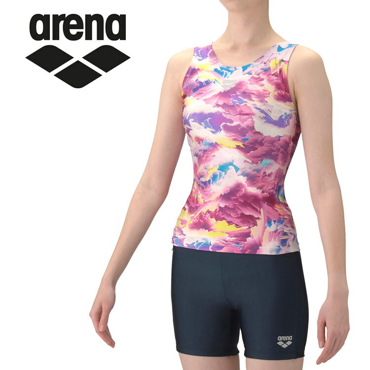 お買い得スペシャルプライス メール便送料無料 アリーナ arena フィットネスセパレート Uバック ミドルレッグ 差し込みパッド AS6SWF53L-PPNV レディース