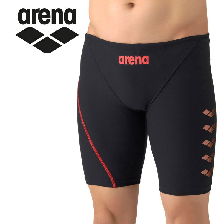 お買い得スペシャルプライス メール便送料無料 アリーナ arena トレーニングスパッツ ハーフレッグ AS6SWM08M-BKRD メンズ