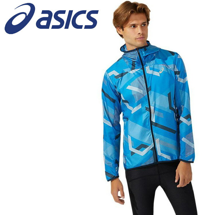 アシックス ランニンググラフィックウーブンジャケット 2011B956-400 メンズ