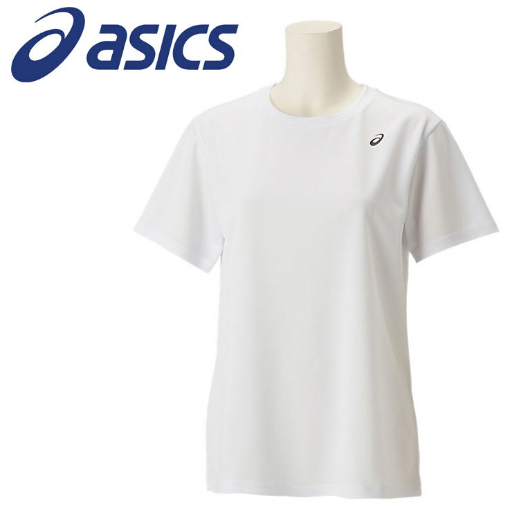 メール便送料無料 アシックス ウィメンズドライワンポイント半袖シャツ 2032C786-100 レディース