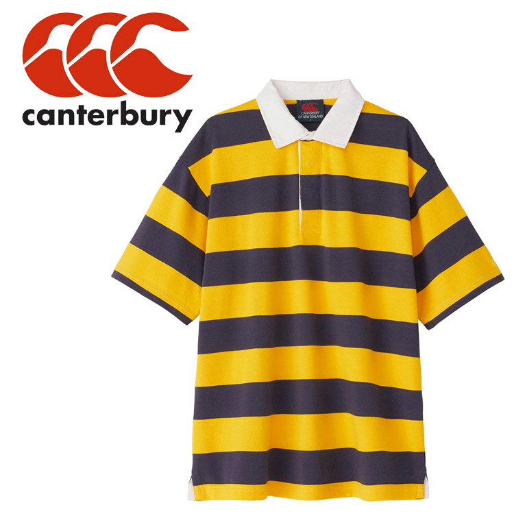 カンタベリー ポロシャツ メンズ お買い得スペシャルプライス メール便送料無料 カンタベリー S/S 2.5INCH STRIPE RUGBY JERSEY RA34136-54 メンズ