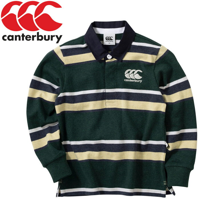 お買い得スペシャルプライス メール便送料無料 カンタベリー KIDS L/S RUGGER SHIRT キッズ ロングスリーブ ラガーシャツ RAJ40751-49 ジュニア