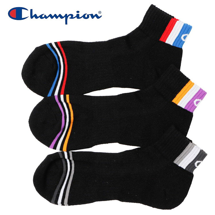 お買い得スペシャルプライス メール便送料無料 チャンピオン Champion ショートレングスソックス3P CMSCY304-090 メンズ