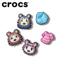 【スーパーセール期間限定店内ポイント最大20倍(9/11 1:59迄)】 メール便送料無料 クロックス crocs ジビッツ どうぶつの森 クリエイター 5 パック 10013592 アクセサリー
