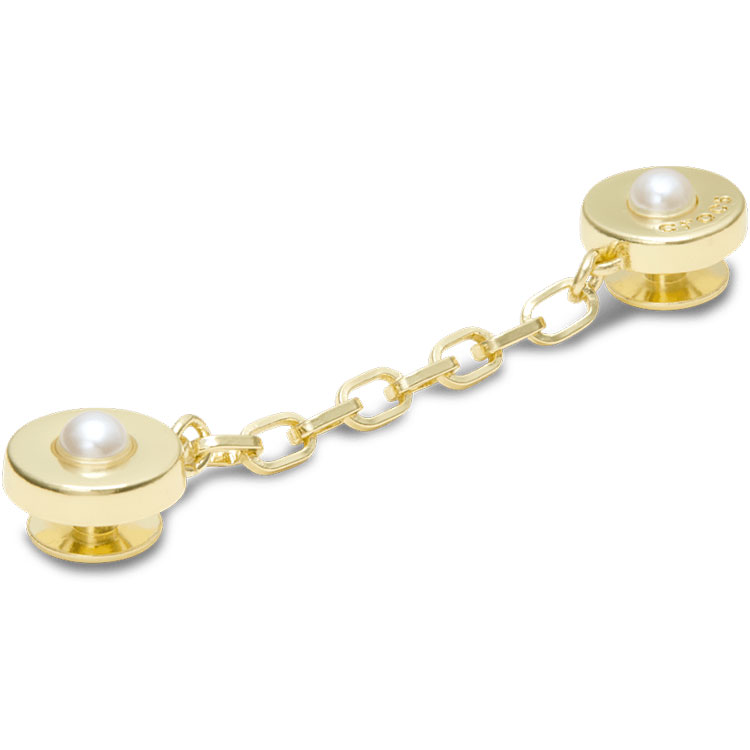 �᡼��������̵�� �����å��� crocs ���ӥå� Gold Chain with Pearl Rivets 10017435