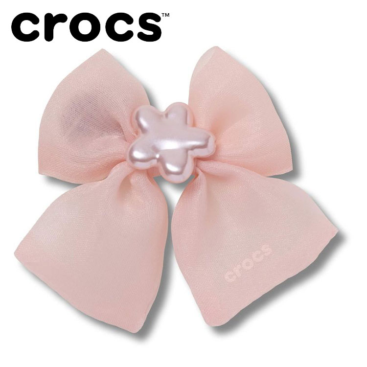 メール便送料無料 クロックス crocs ジビッツ Sheer Pink Bow 10019345 アクセサリー