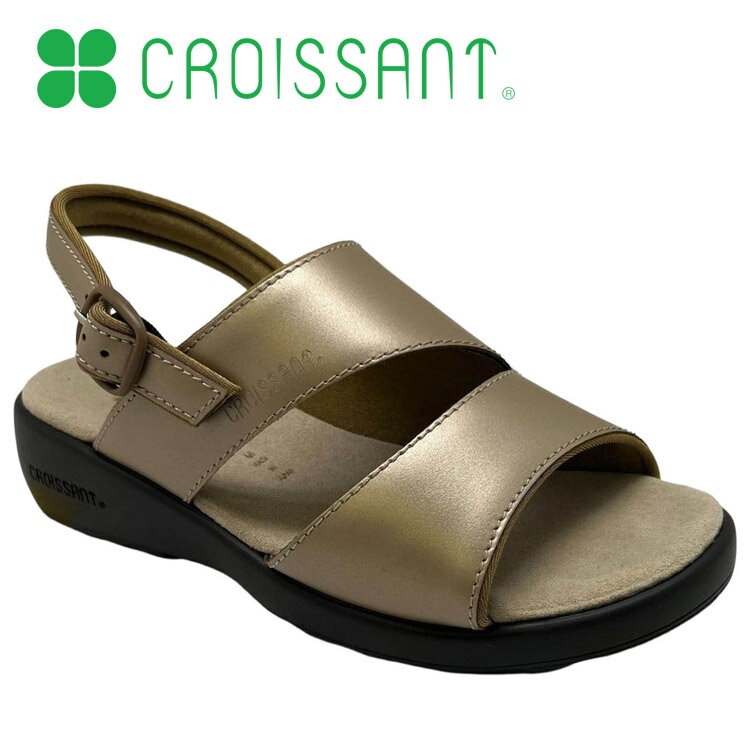 Rakuten - 【3日間限定店内ポイント最大20倍(4/18 00:00〜4/20 23:59迄)】お買い得スペシャルプライス クロワッサン CROISSANT 革サンダル 《日本の自社工場で製造。本革を使用したアッパー。柔らかい中敷き。ヒール4cm。》 CR4598-901 レディース シューズ