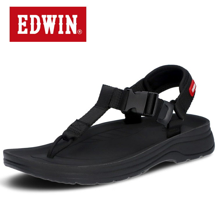 【0のつく日＆ワンダフルデー48時間限定店内ポイント最大20倍(4/30 00:00〜5/1 23:59迄)】 お買い得スペシャルプライス エドウィン EDWIN メンズスポーツサンダル 《リカバリーサンダル風の柔らかい天板》 EW5122-009 メンズ レディース シューズ 【地域限定送料無料】