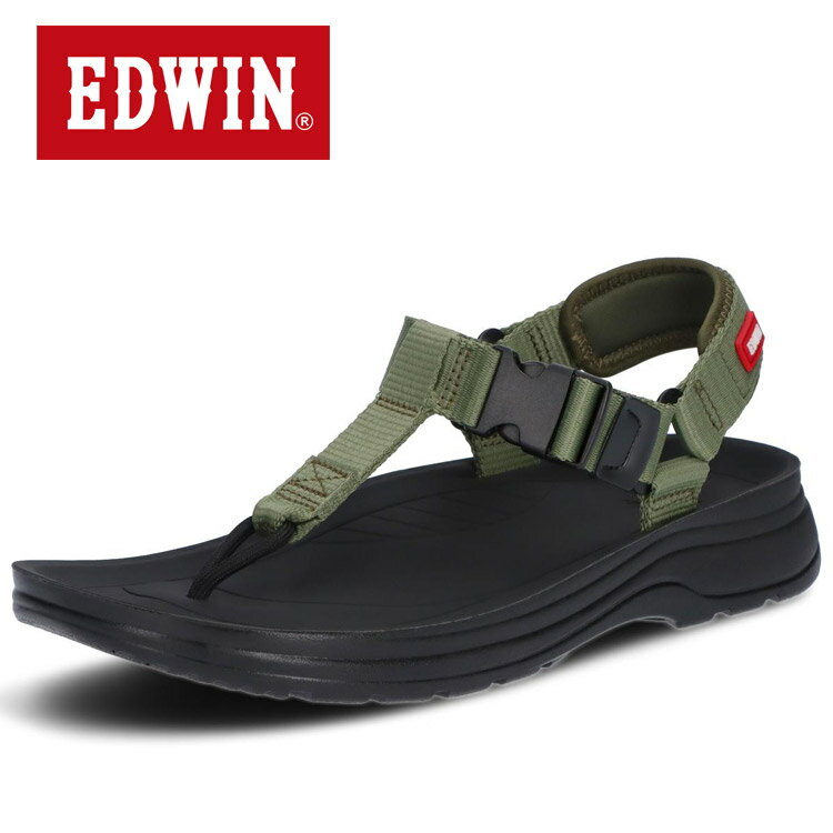 【0のつく日＆ワンダフルデー48時間限定店内ポイント最大20倍(4/30 00:00〜5/1 23:59迄)】 お買い得スペシャルプライス エドウィン EDWINメンズスポーツサンダル 《リカバリーサンダル風の柔らかい天板》 EW5122-403 メンズ レディース シューズ 【地域限定送料無料】