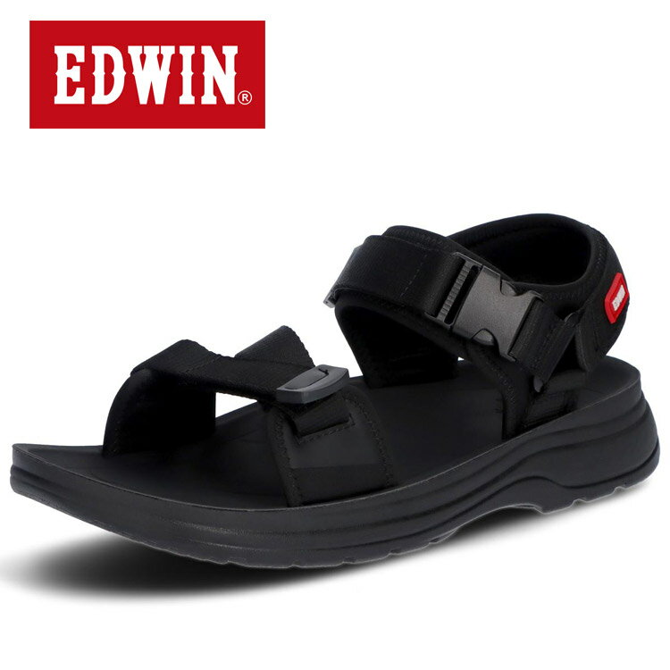 お買い得スペシャルプライス エドウィン EDWIN メンズスポーツサンダル 《リカバリーサンダル風の柔らかい天板》 EW5123-009 メンズ レディース シューズ 【地域限定送料無料】