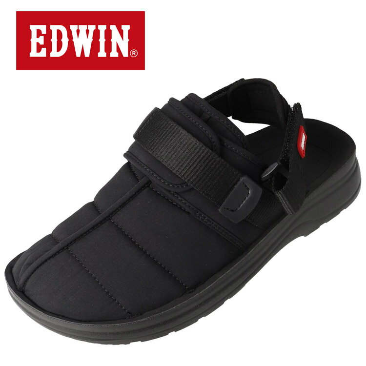 お買い得スペシャルプライス エドウィン EDWINメンズクロッグ 《新アイテム、25SSポアリングサンダルのFWクロッグバージョン、アッパーにはリップストップナイロン生地を使用》 EW5127-009 メンズ レディース シューズ