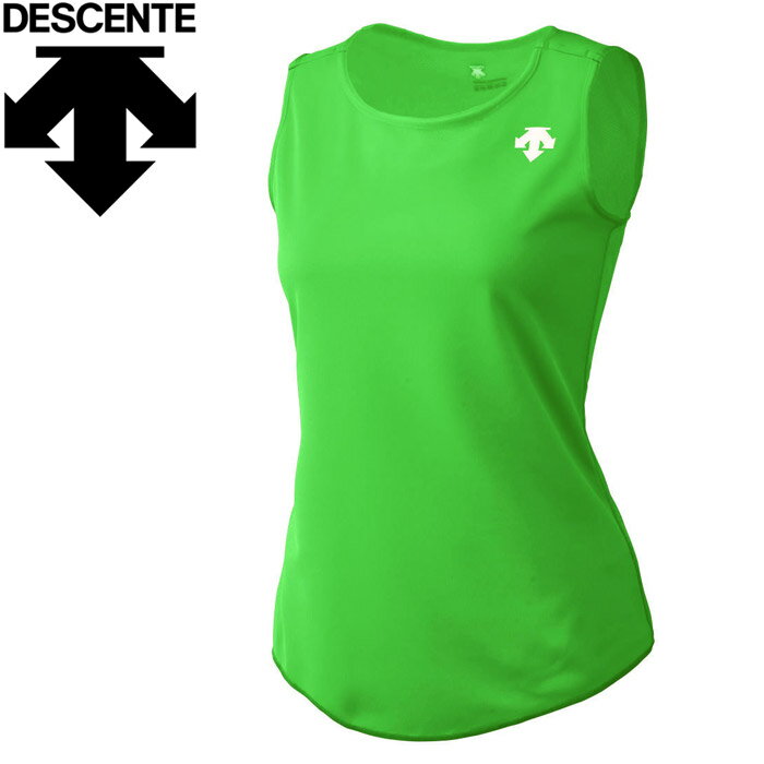 メール便送料無料 デサント DESCENTE ランニング ワンポイントランニングシャツレディース DRN-4723W-GRN