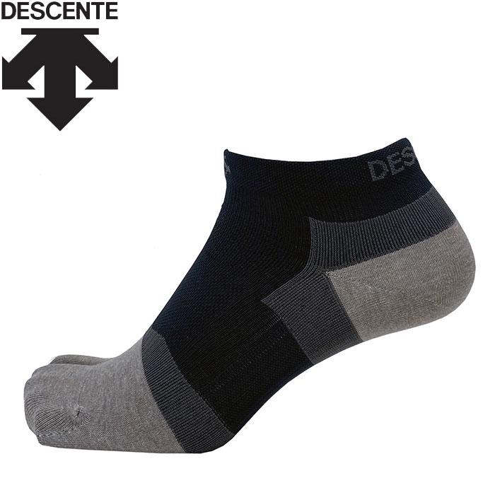 メール便送料無料 デサント DESCENTE PIECLEX 3D SOX tabi+ ソックス 靴下 メンズ レディース ユニセックス DMATJB10-BK