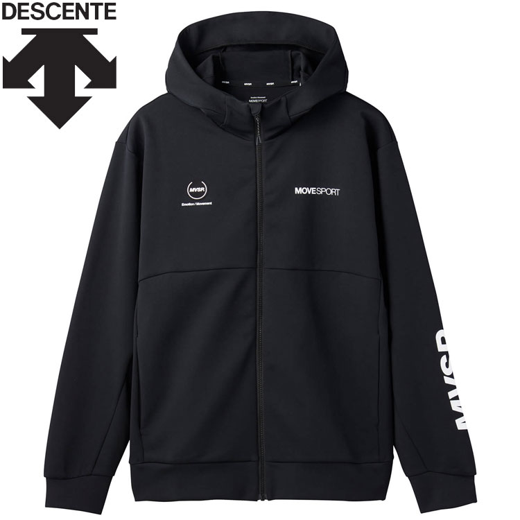  お買い得スペシャルプライス デサント DESCENTE S.F.TECH スリーブロゴ フルジップフーディー パーカー メンズ DMMVJF20-BK