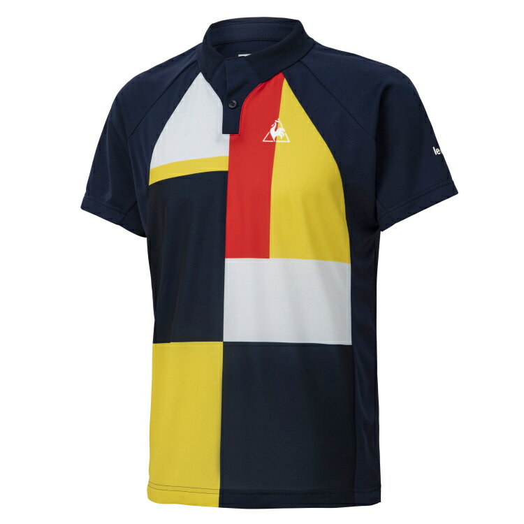 【メール便送料無料】ルコック テニス 半袖ゲームポロシャツ メンズ QTMQJA40-NVY