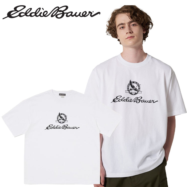 Rakuten - 【スーパーセール限定最終処分プライス】【返品不可】 メール便送料無料 Eddie Bauer エディーバウアー グースロゴプリント Tシャツ GOOSE LOGO PRINT TEE E801743M-01 メンズ レディース