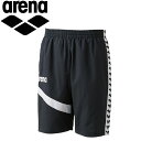 メール便送料無料 アリーナ arena スイミング スイム 水泳 ハーフパンツ メンズ ウィンドハーフパンツ ARN6302P-BLK