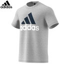 ★2枚までメール便送料無料★アディダス メンズ M ESSENTIALS リニアロゴ 半袖Tシャツ グレー グラフィックT S98738 adidas 17Q1 2017年春夏【3枚以上、他商品と同梱、代引きは宅配便(送付先地域の送料に準ずる)で発送】