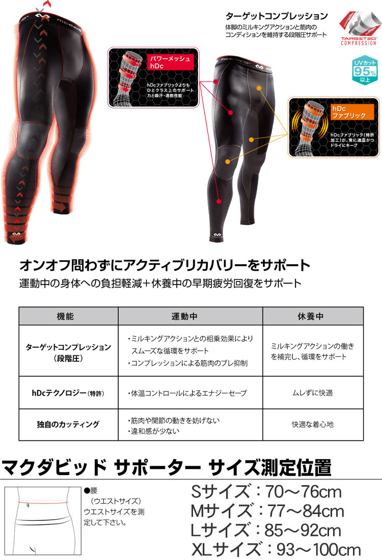 【2点までメール便送料無料】 マクダビッド アクティブリカバリーロングタイツ メ...