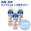 【決算処分セール】 【返品不可】 メール便送料無料 【3本セット】 ハンドジェル EL 80ml 消毒ジェル 除菌ジェル アルコール消毒 エタノール 【MD3】