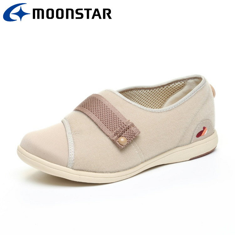 Rakuten - 【お買い物マラソン限定店内ポイント最大20倍(2026/4/17 9:59迄)】お買い得スペシャルプライス ムーンスター PASTEL405 ベージュ 11411998 レディース シューズ 介護 リハビリ