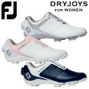 Footjoy Dryjoys For Women女性アスリートゴルファー向け、本格派シューズ。履き心地をアップし新登場。■サイズ：22.5〜25.0cm■カラー：ホワイト/シルバー(98178W)、ホワイト/ピンク(98179W)、ネイビー/ホワイト(98180W)■ウィズ：W■素材：防水人工皮革/スパイク：パルサーLP(FTS3.0)■原産国：中国