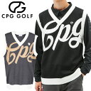 CPG GOLF インターシャビッグロゴニットベスト メンズ ゴルフウェア 2308-24204 2024年モデル