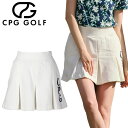 【いちばの日限定店内ポイント最大20倍(6/18 00:00~23:59迄)】 CPG GOLF BIG PLEATS SKIRTS ビッグロゴ プリーツスカート レディース 1105-25138 ゴルフウェア 2025モデル