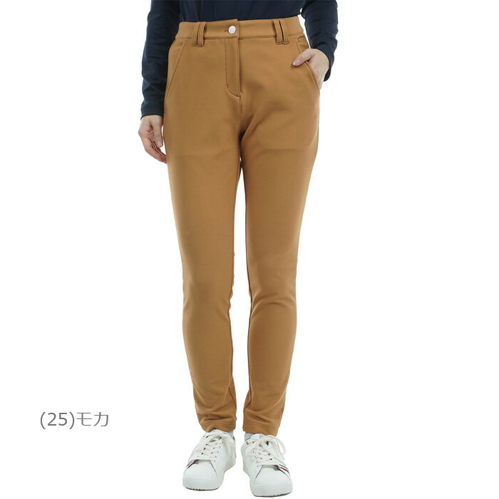 【ブラックフライデー限定店内ポイント最大20倍(11/27 1:59迄】 トミーヒルフィガーゴルフ ウォームストレッチ 裏起毛スリムパンツ レディース 秋冬 ゴルフウェア THLA489