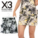 【いちばの日限定店内ポイント最大20倍(7/18 00:00~23:59迄)】 KI-XXX THREE キックスリー 昇華プリント 花柄 タイトスカート レディース 2025春夏 ゴルフウェア 25SSXL016