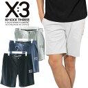 【いちばの日限定店内ポイント最大20倍(7/18 00:00~23:59迄)】 KI-XXX THREE キックスリー シルバーロゴプリント ハーフパンツ メンズ 2025春夏 ゴルフウェア 25SSXM021