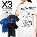 【いちばの日限定店内ポイント最大20倍(7/18 00:00~23:59迄)】 KI-XXX THREE キックスリー バックビックロゴプリント Tシャツ メンズ ユニセックス 2025春夏 ゴルフウェア 25SSXU004