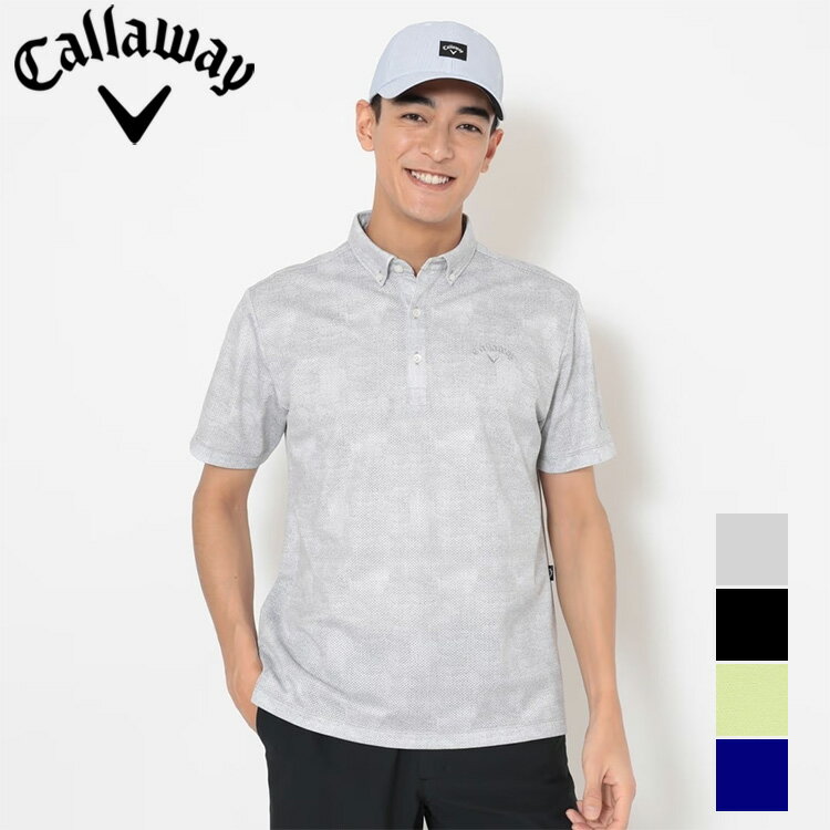 CALLAWAY - 【3日間限定店内ポイント最大20倍(4/18 00:00〜4/20 23:59迄)】キャロウェイ かざあなメッシュシャンブレー柄半袖シャツ メンズ 2026春夏 ゴルフウェア C26134127