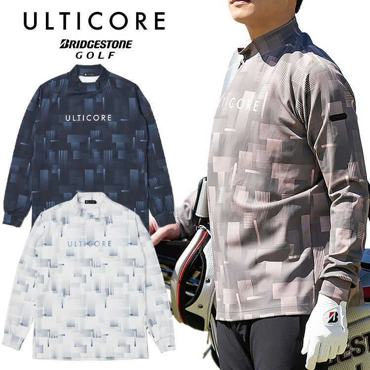 【年末年始限定店内ポイント最大20倍(1/5 23:59迄)】 ブリヂストンゴルフ 4Dimotion Fit Split Raglan Sleeve ULTICORE 長袖モックネックシャツ メンズ 2025秋冬 ゴルフウェア FBM31F