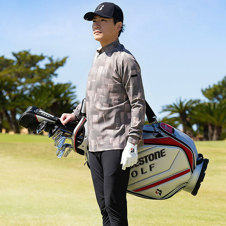 ブリヂストンゴルフ 4Dimotion Fit Split Raglan Sleeve ULTICORE 長袖モックネックシャツ メンズ 2025秋冬 ゴルフウェア FBM31F