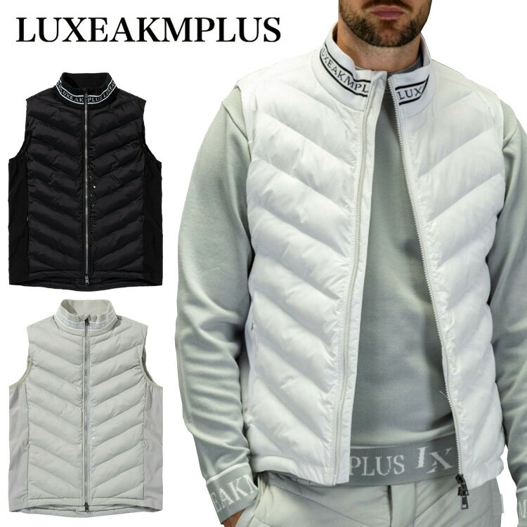 【いちばの日限定店内ポイント最大20倍(11/18 00:00～23:59迄)】 リュクスエイケイエムプラス ゴルフ ムーブライトパデッドジャケットベスト メンズ 2025秋冬 ゴルフウェア LAO-25011